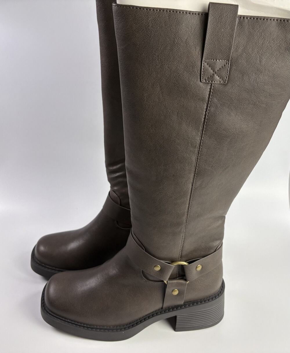 Rebecca Minkoff SONAC1 Brown Calf Motorcycle Women's Boots Size 8M